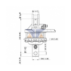 TEM 1 Ton Forest Crane Attachment Excavator Bucket Hydraulic Rotator For Grapple GR10